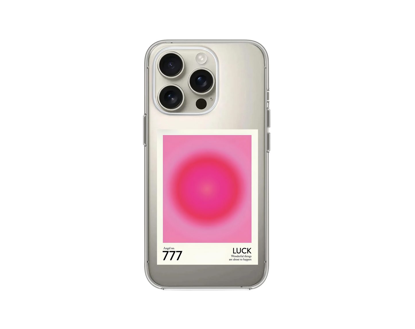 777 Angel Number Şeffaf Telefon Kılıfı