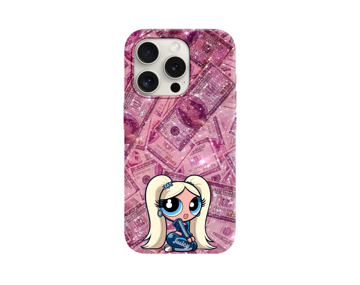 Pink Money Girl Tasarımlı Telefon Kılıfı