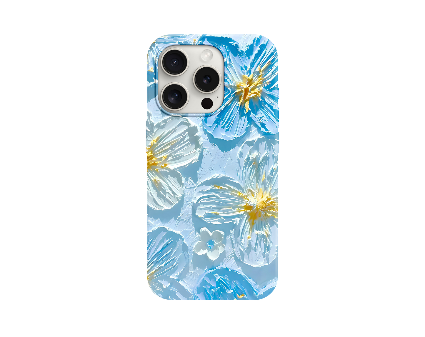 Bright Blue Flower Temalı Telefon Kılıfı