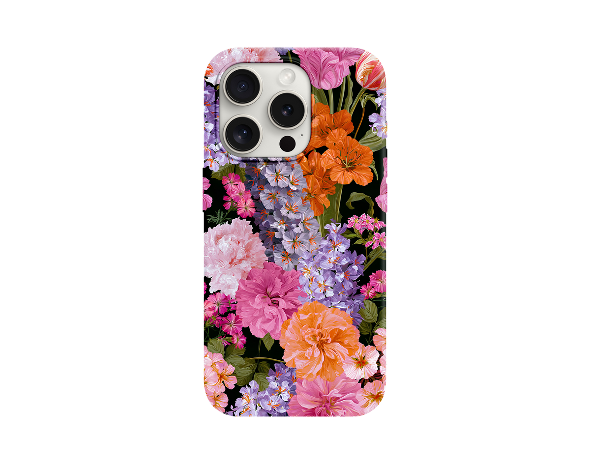 Dark&Pastel Flowers Temalı Telefon Kılıfı