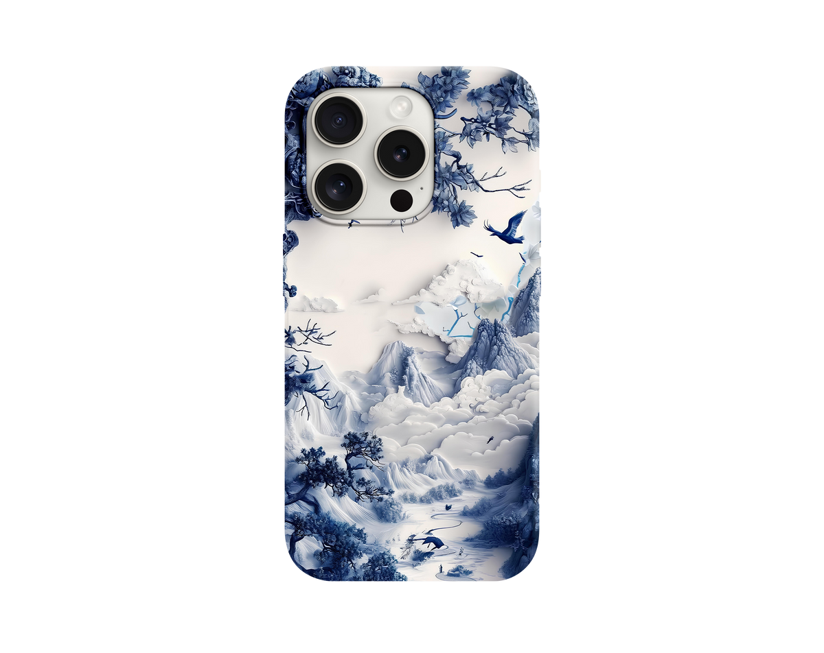 Blue Sakura Sanatı Telefon Kılıfı