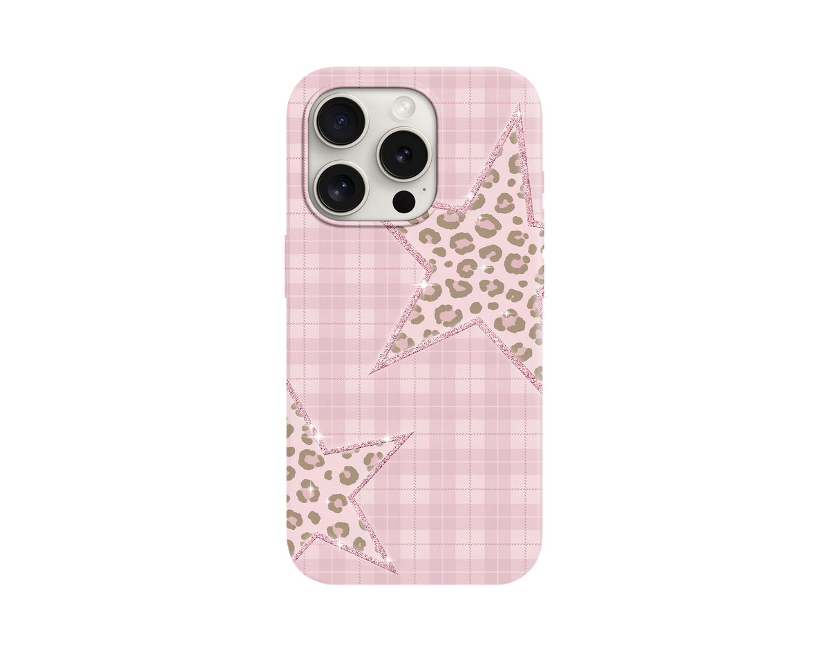 Pink&Leopar Star Telefon Kılıfı
