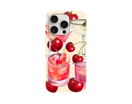 Cherry Luxe Cocktail Tasarımlı Telefon Kılıfı