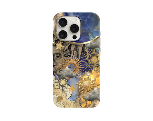 Cosmic Gold Sun Tasarımlı Telefon Kılıfı