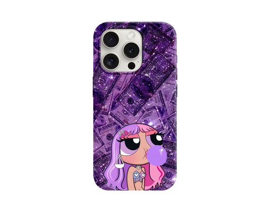 Purple Money Girl Tasarımlı Telefon Kılıfı