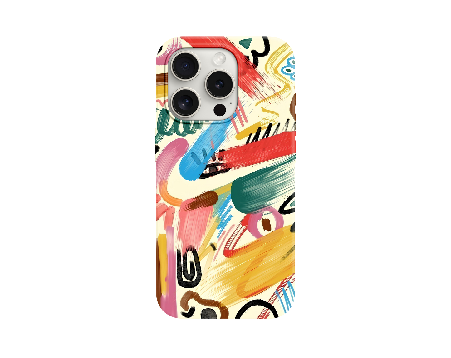 Enerjik Fırça Darbeli Telefon Kılıfı