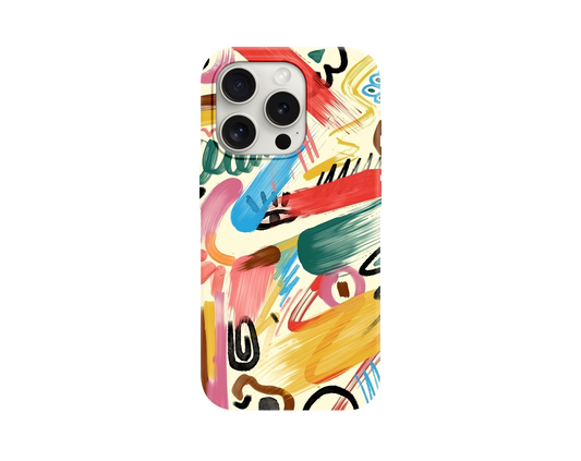 Enerjik Fırça Darbeli Telefon Kılıfı