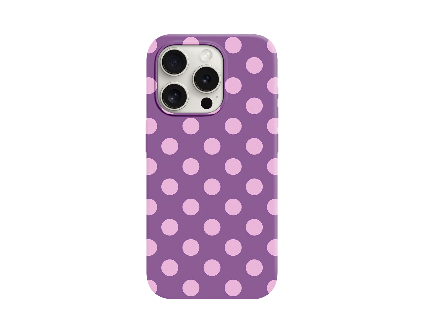 Lila Puantiyeli Telefon Kılıfı