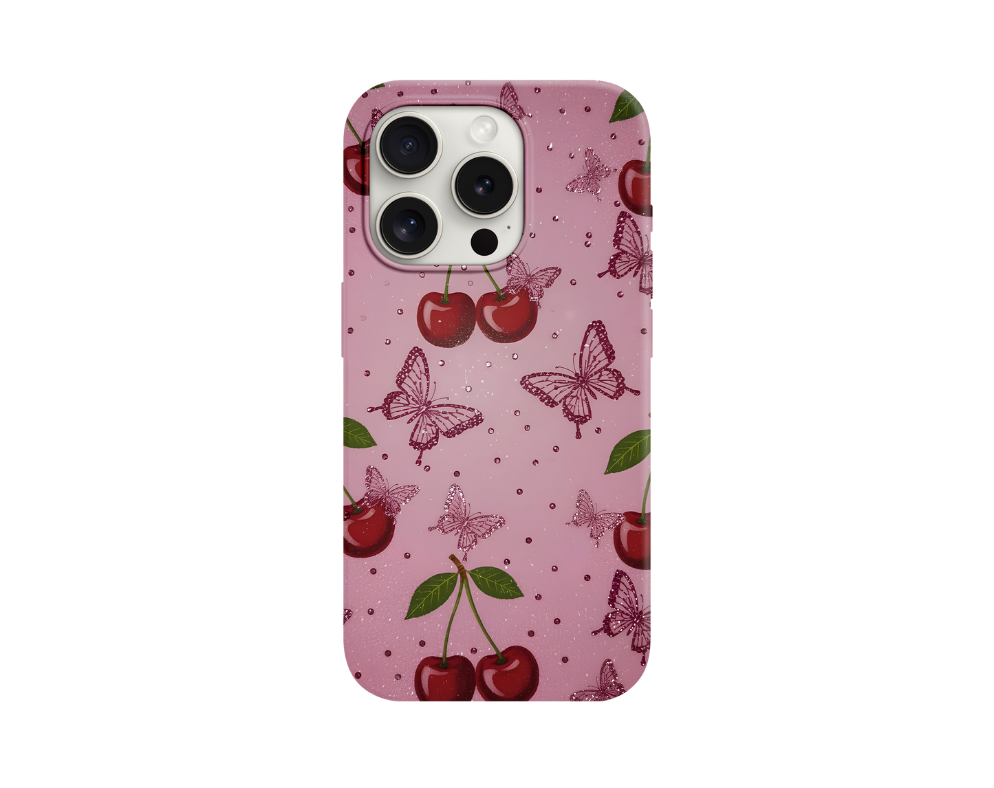Cherry Butterfly Telefon Kılıfı