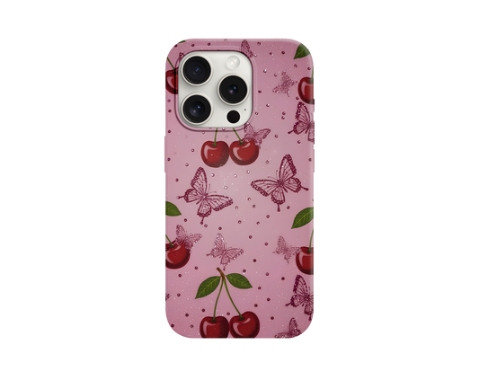 Cherry Butterfly Telefon Kılıfı