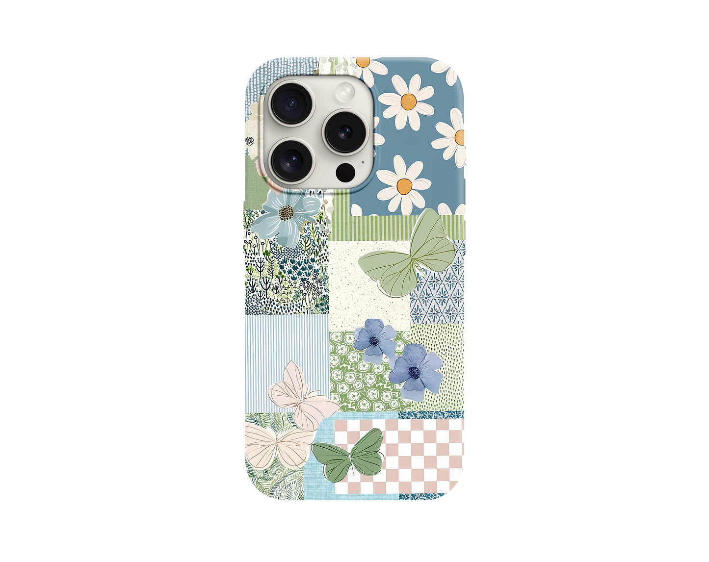 Kelebek&Papatya Kolaj Telefon Kılıfı