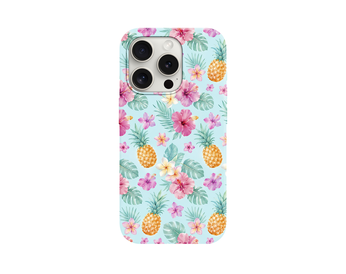 Pineapple&Flower Tasarımlı Telefon Kılıfı
