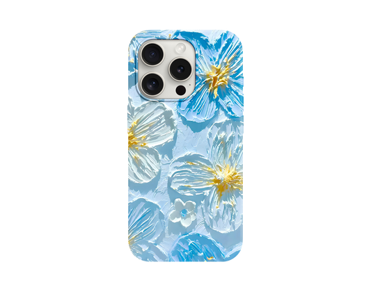 Bright Blue Flower Temalı Telefon Kılıfı