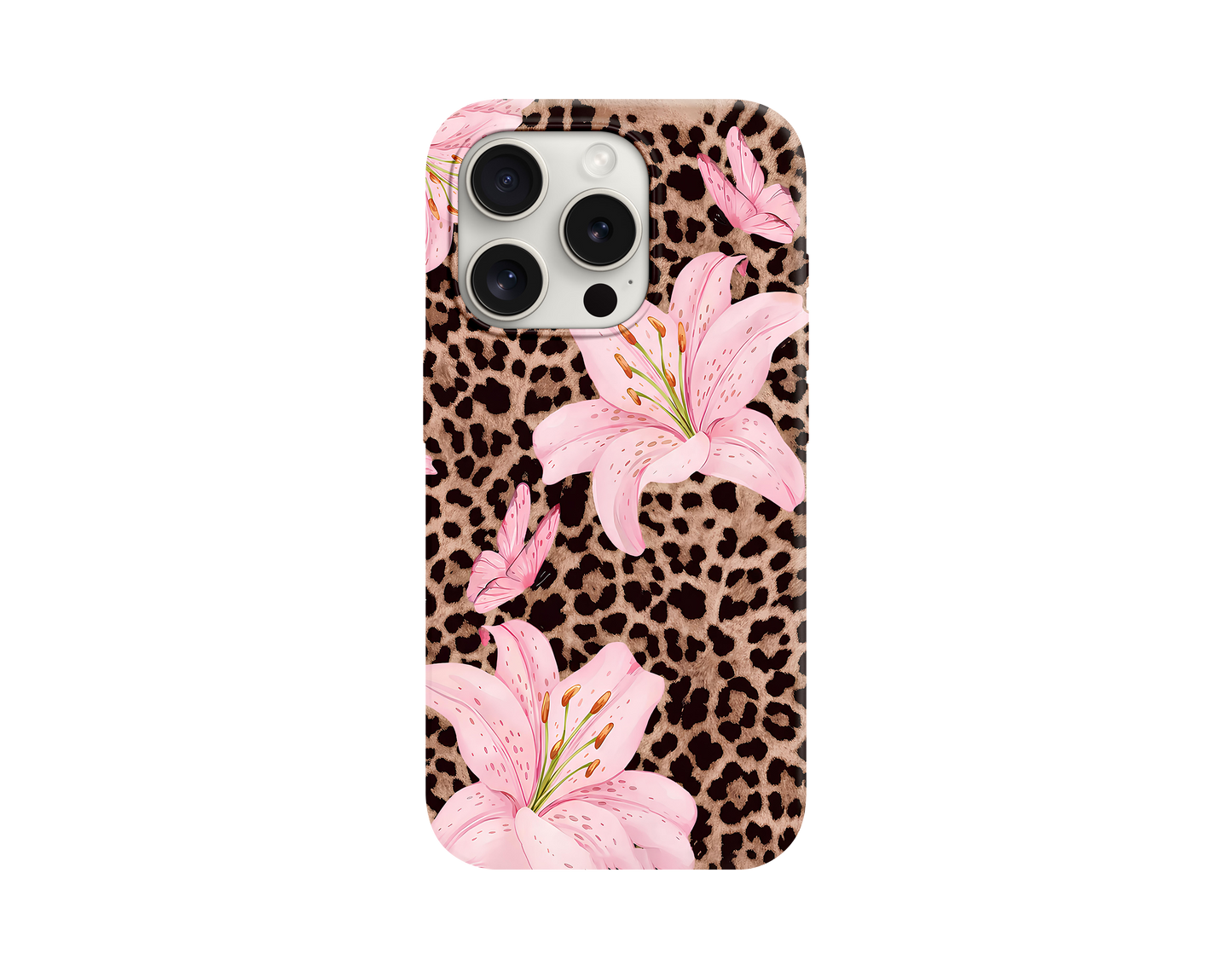 Flower&Leopar Tasarımlı Telefon Kılıfı