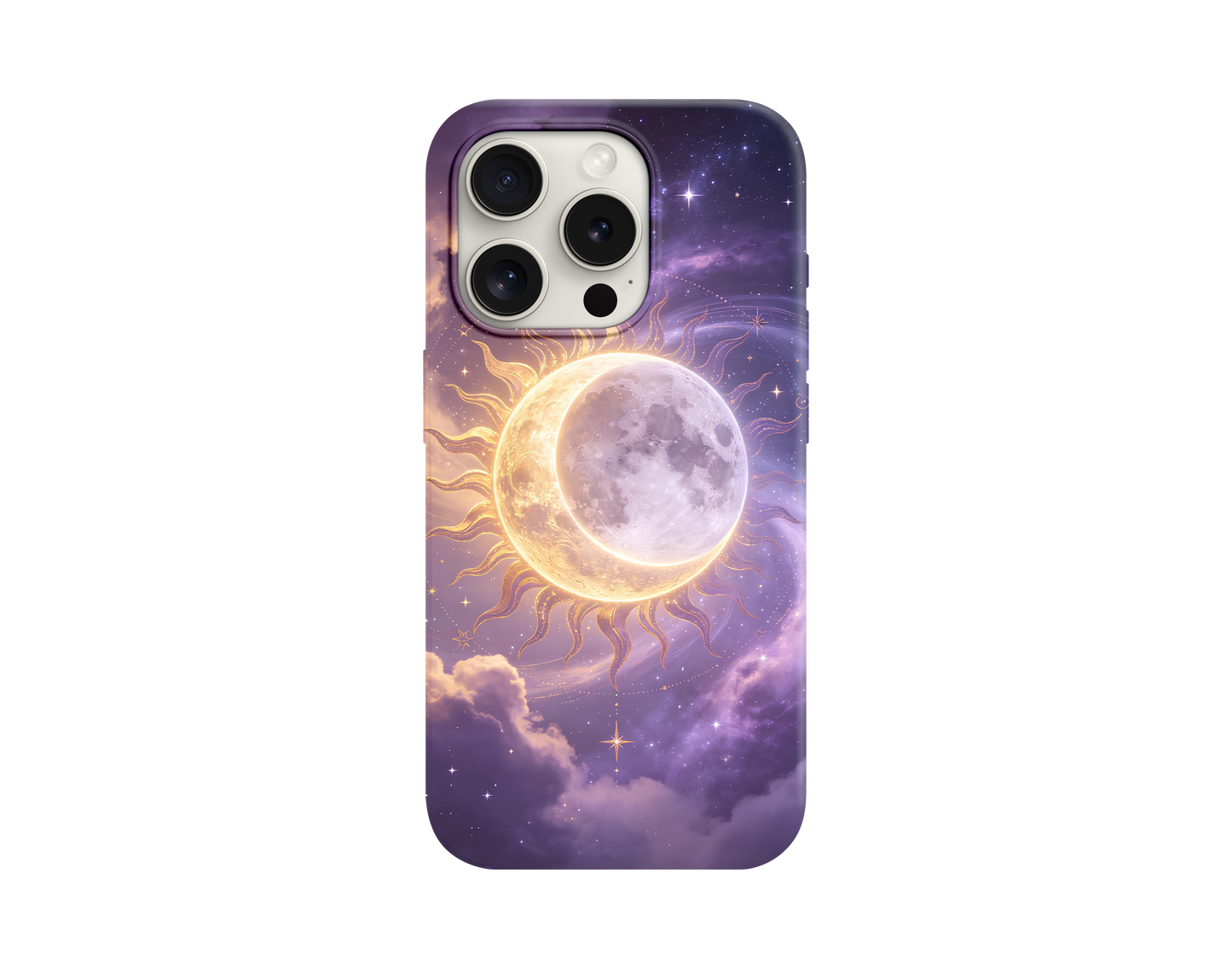 Purple Sun&Moon Tasarımlı Telefon Kılıfı