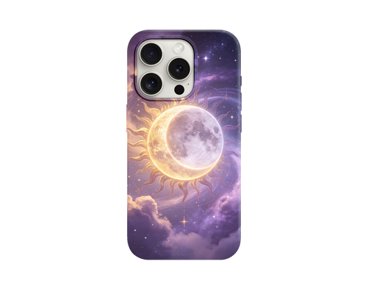 Purple Sun&Moon Tasarımlı Telefon Kılıfı