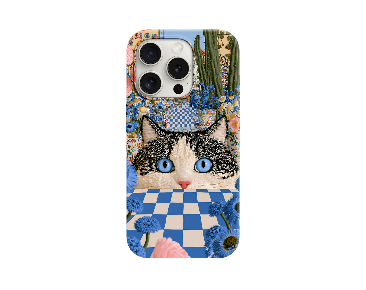 Blue Cat Dump Temalı Telefon Kılıfı