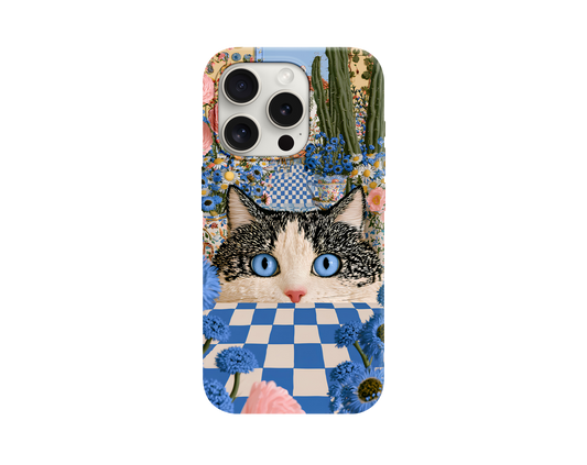 Blue Cat Dump Temalı Telefon Kılıfı