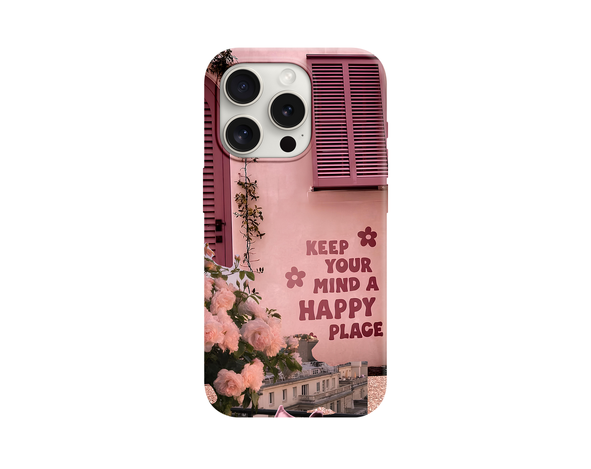 Pink Duvar Görünümlü Telefon Kılıfı