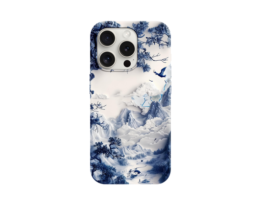 Blue Sakura Sanatı Telefon Kılıfı
