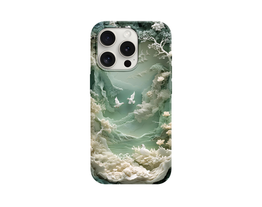 Green Sakura Sanatı Telefon Kılıfı