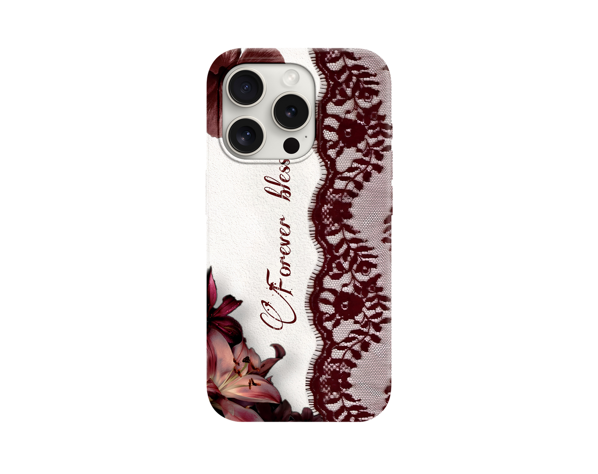 Cherry Red Dantel Telefon Kılıfı