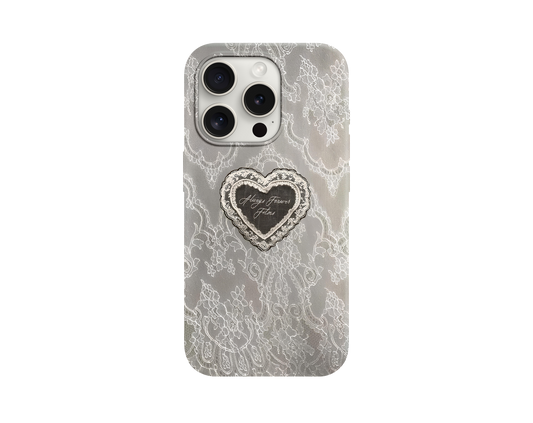 White Dantel Love Telefon Kılıfı