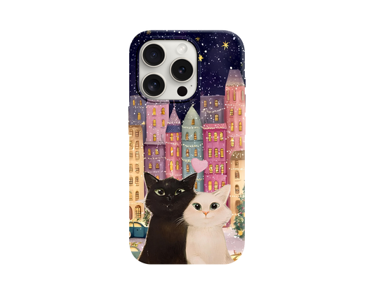 Cats City Night Telefon Kılıfı
