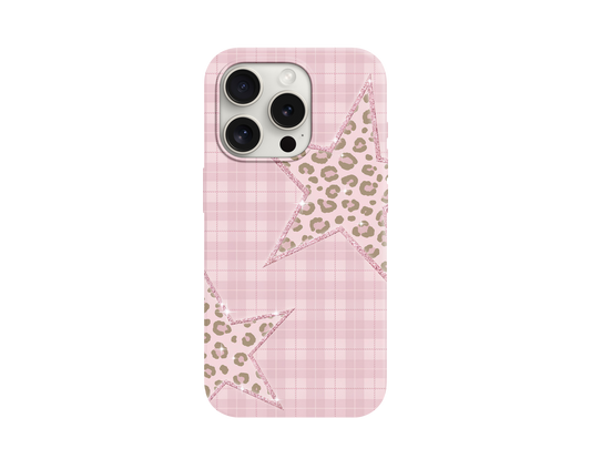 Pink&Leopar Star Telefon Kılıfı