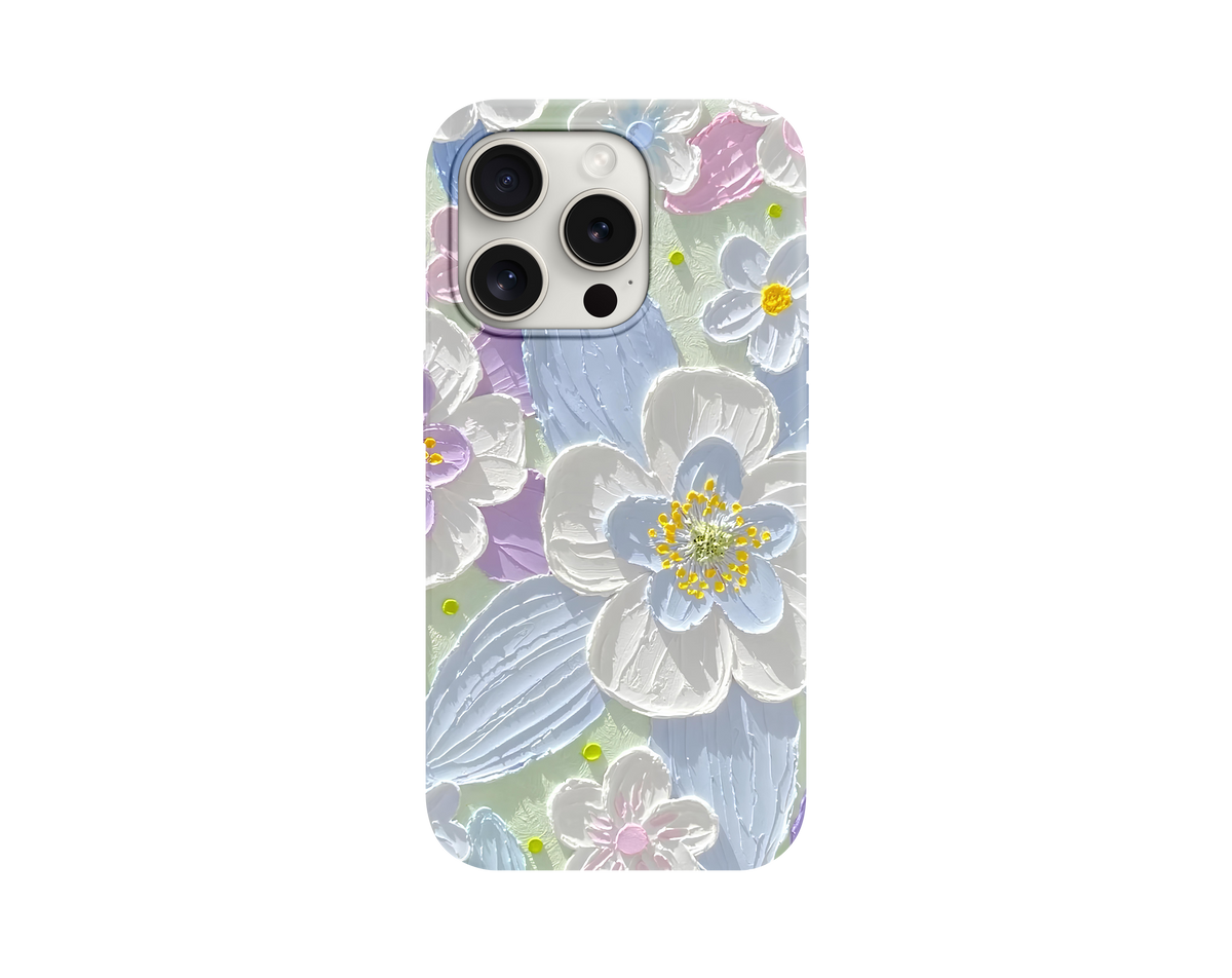 Pastel Blue Flowers Temalı Telefon Kılıfı
