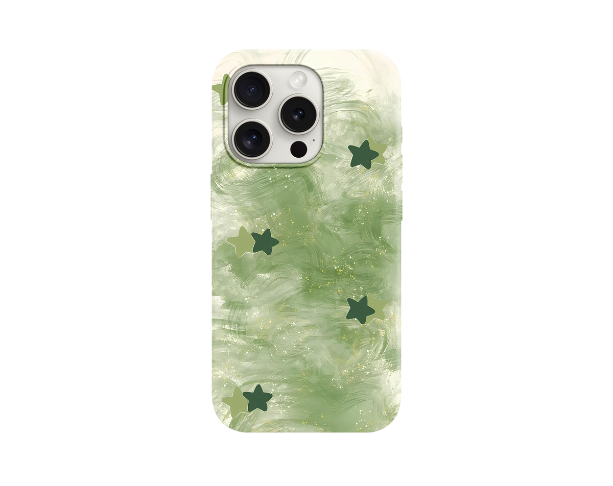 Green Star Desenli Telefon Kılıfı
