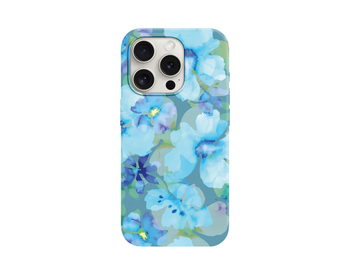 Blue&Green Çiçek Tasarımlı Telefon Kılıfı