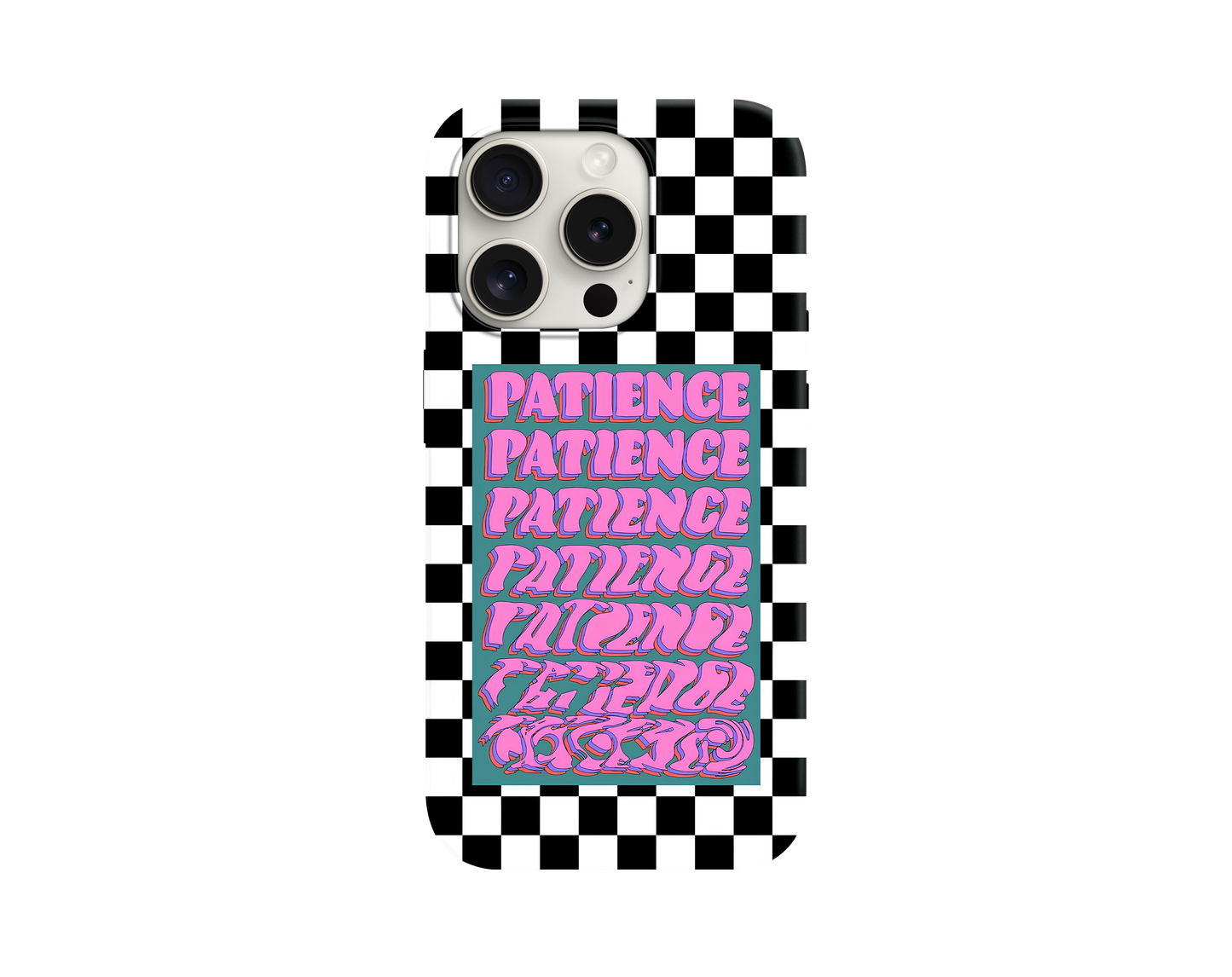 Dama Desenli Patience Telefon Kılıfı